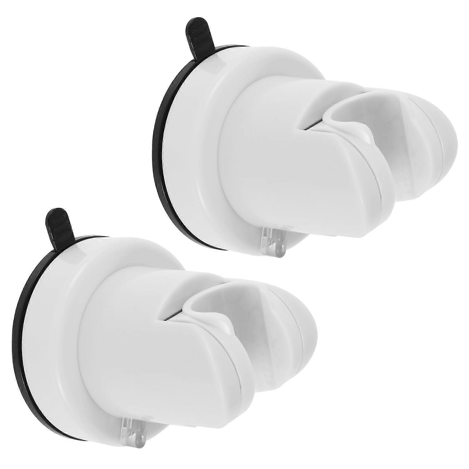 Not Drill Shower Head Wall Brackets Adjustable Positioning Suction Base Bathroom Fixture Upgrades For Handheld Sprayers  White