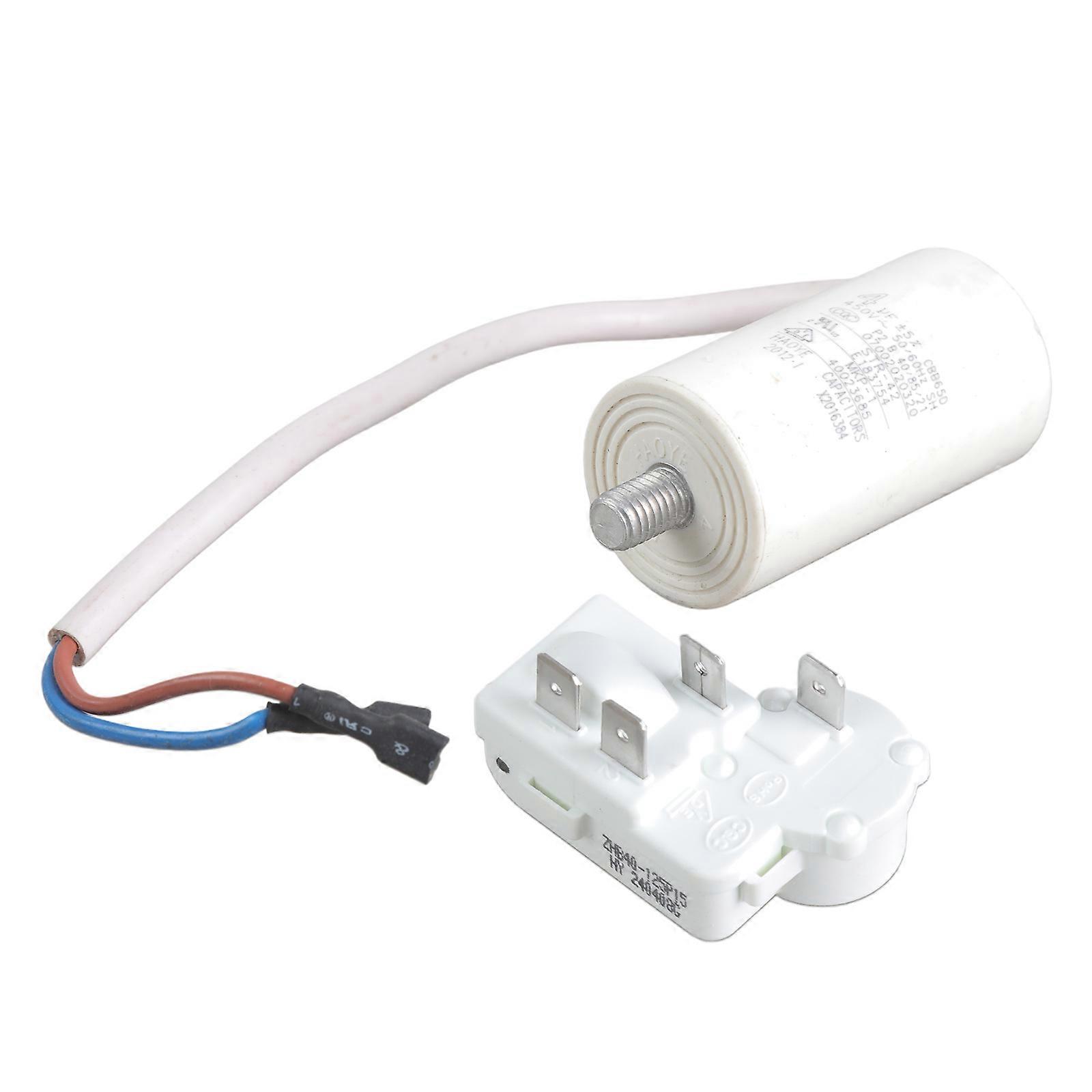 4 Pin Universal Refrigerator Compressor PTC Starter Relay Protector for Refrigerators Accessories White Durable  White