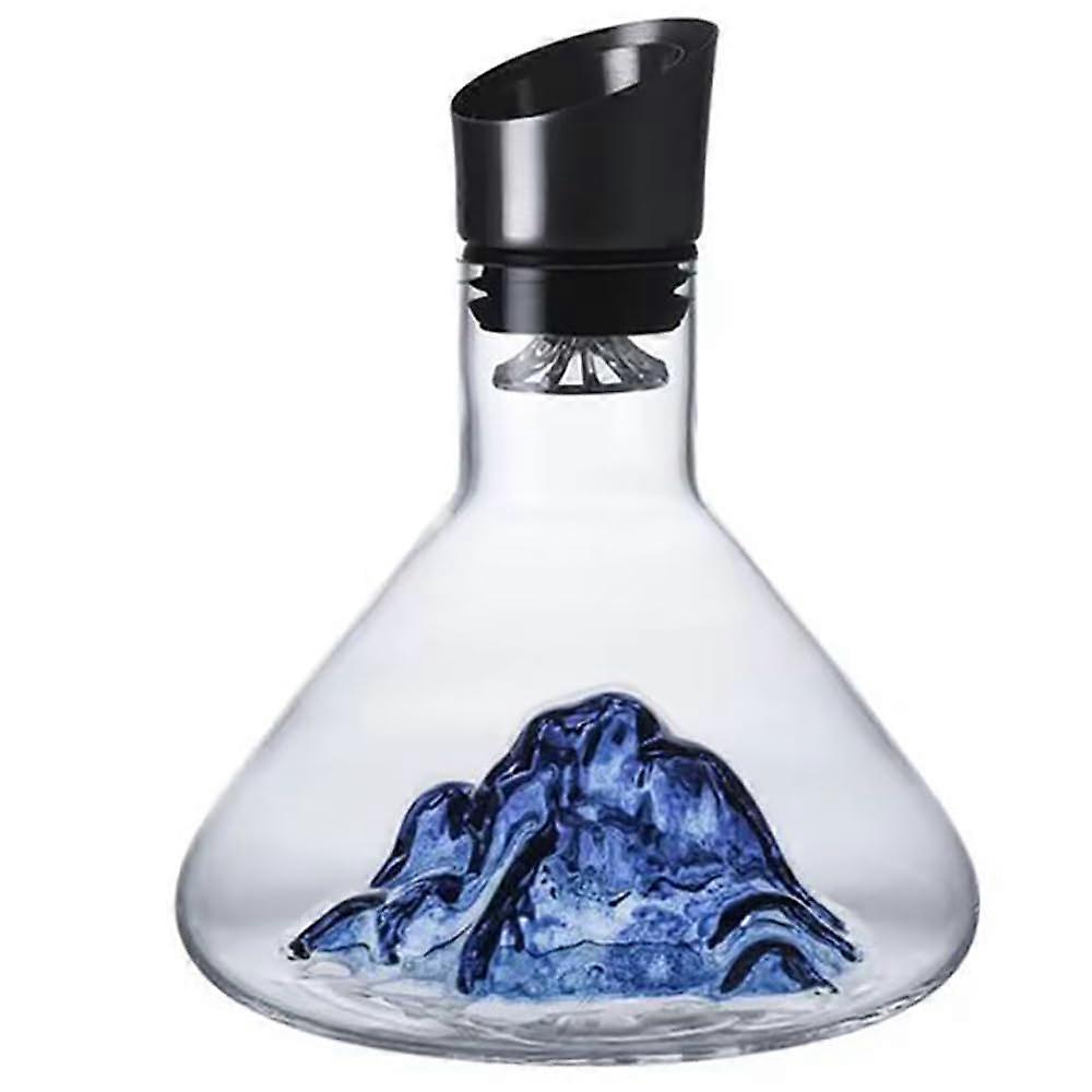 Wine Decanter 1800ml Crystal Glass with Stainless Steel Filter Aerator for Red Wine Set