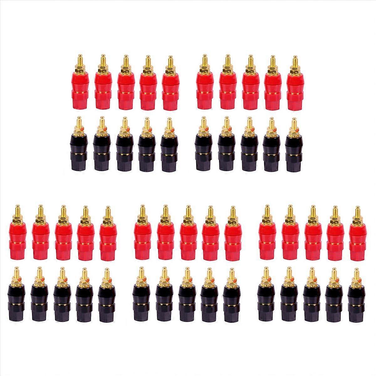 50Pcs/Lot Gold Plated Banana Binding Post Large Current Amplifier 4mm Banana Plug Jack Socket Speake