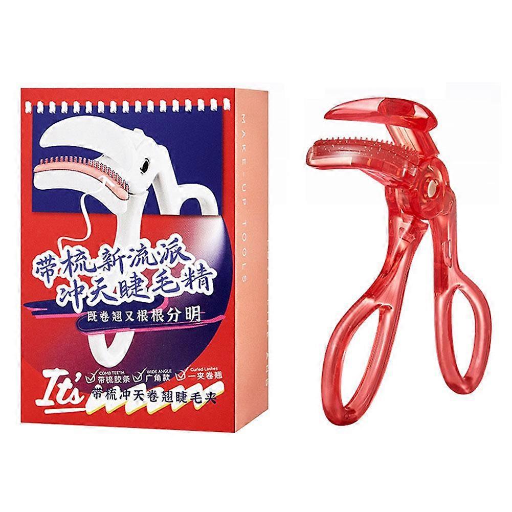 Professional Eyelash Curler Wide Angle Curvature with Comb Rubber Strip for Effortless Curling and Lifting Ergonomic Handle for Comfort