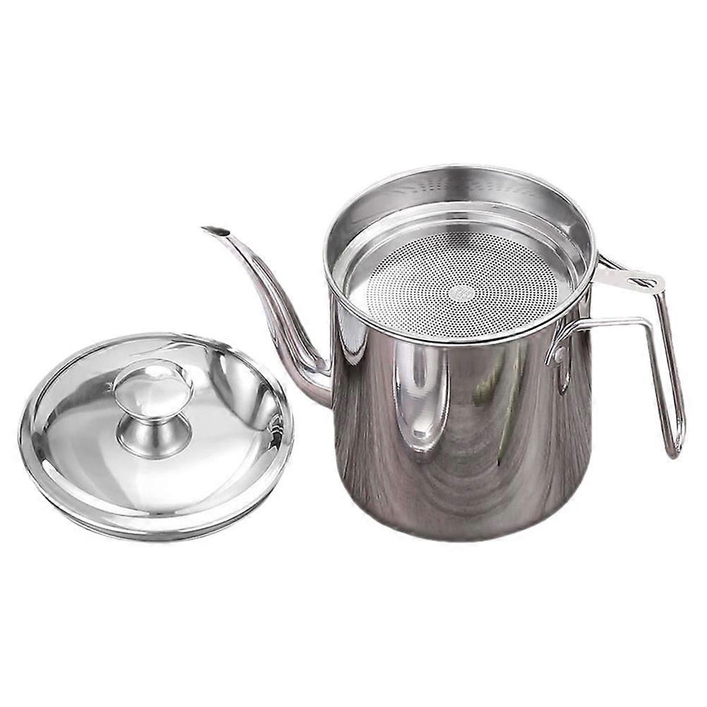 Grease Strainer Container Silver 15X12.5X12.5CM Oil Use 1Set