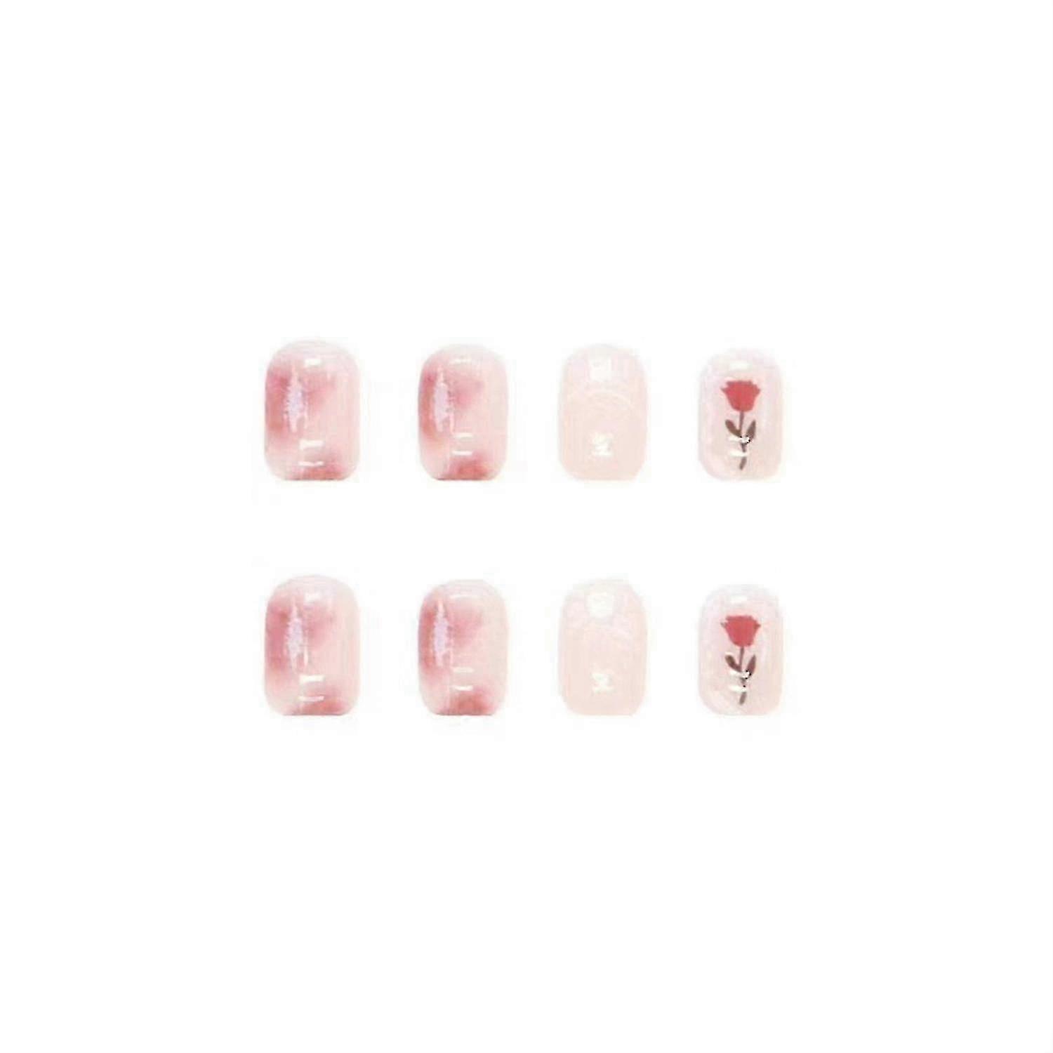 w Durable Press-on Pink Artificial Nails for Nail Art, Ideal for Beginners and Starters in Manicure Design