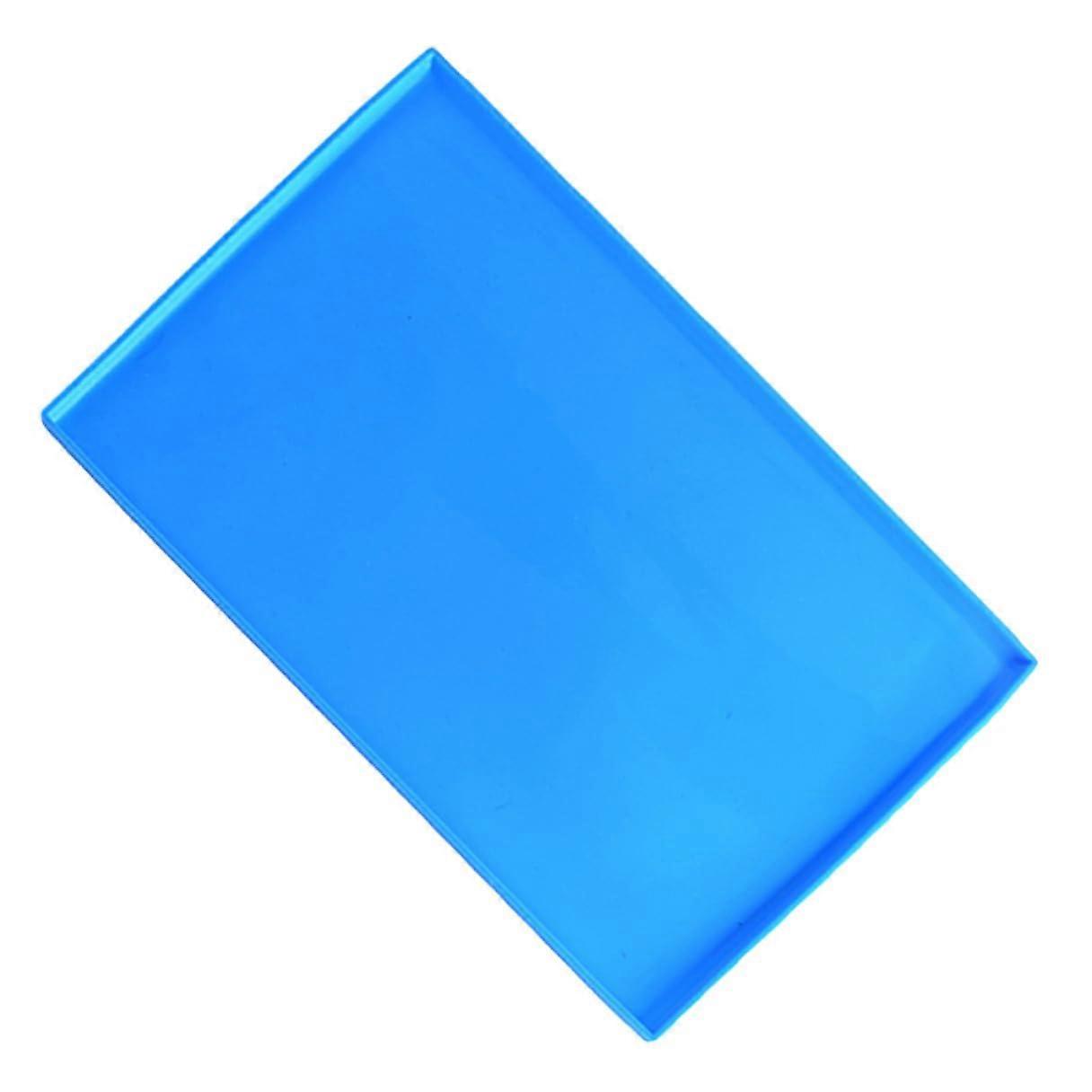 Nonstick Silicone Baking Mat for Roll Cake Pastry Cookies Muffins Dough Rolling, Blue Reusable