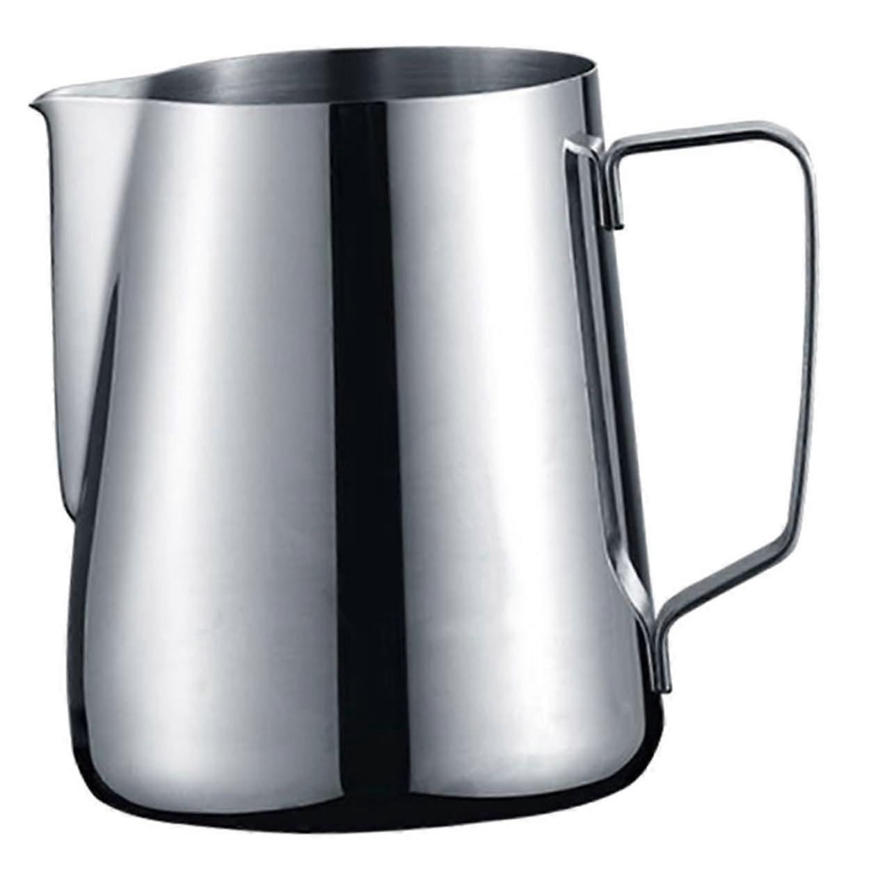 Stainless Steel Milk Frothing Pitcher with Precise Pouring Spout and Ergonomic Handle for Latte Art