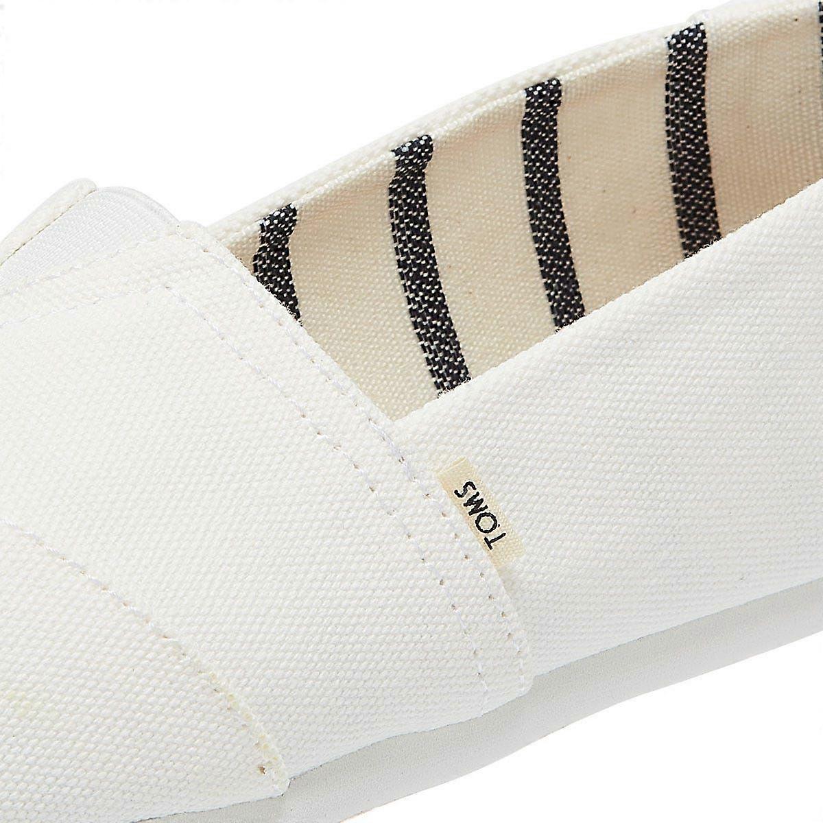 TOMS Classic Womens White Canvas Espadrilles