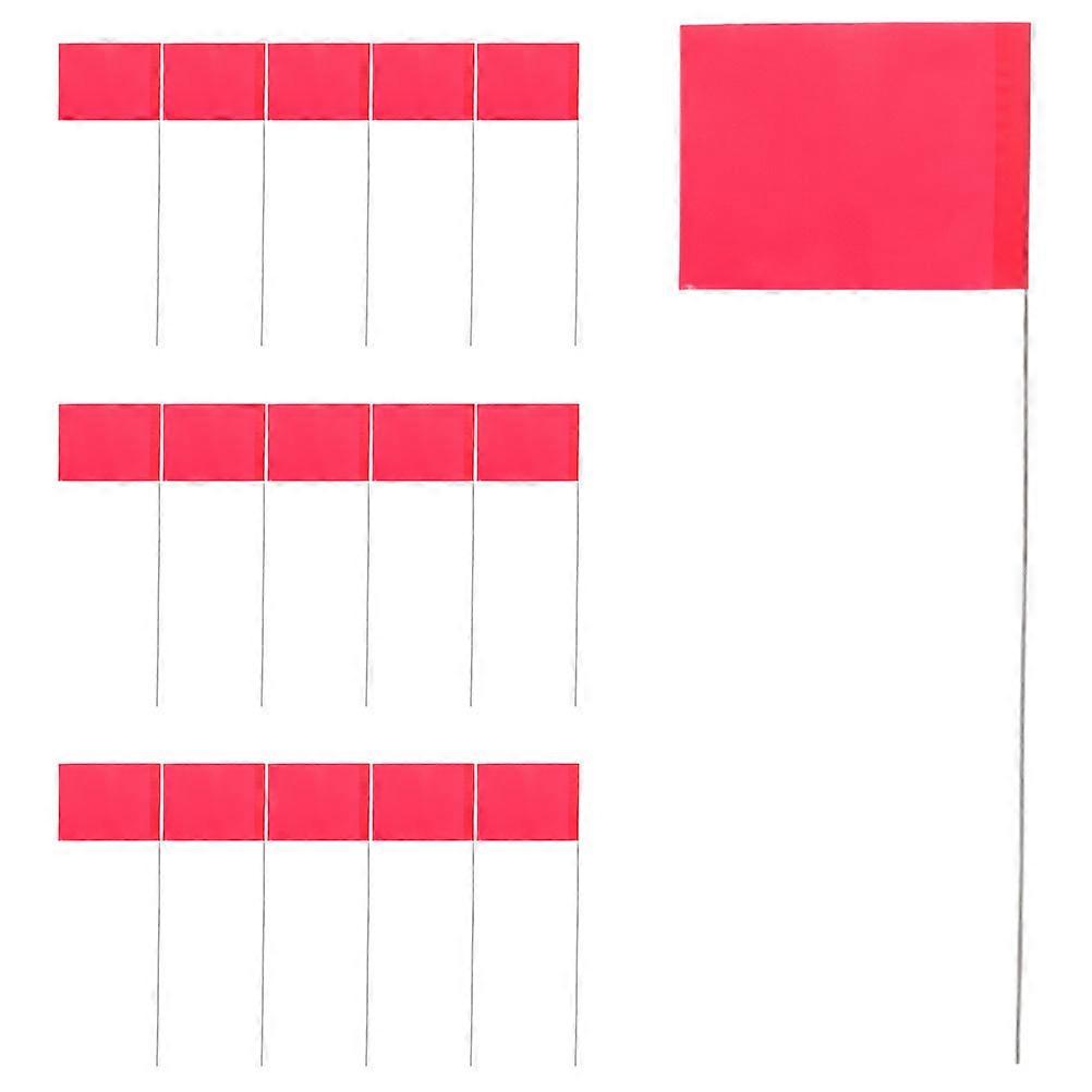 Boundary Marking Flags Underground Utilities Red 5.51 x 3.94 Inch 24Pcs