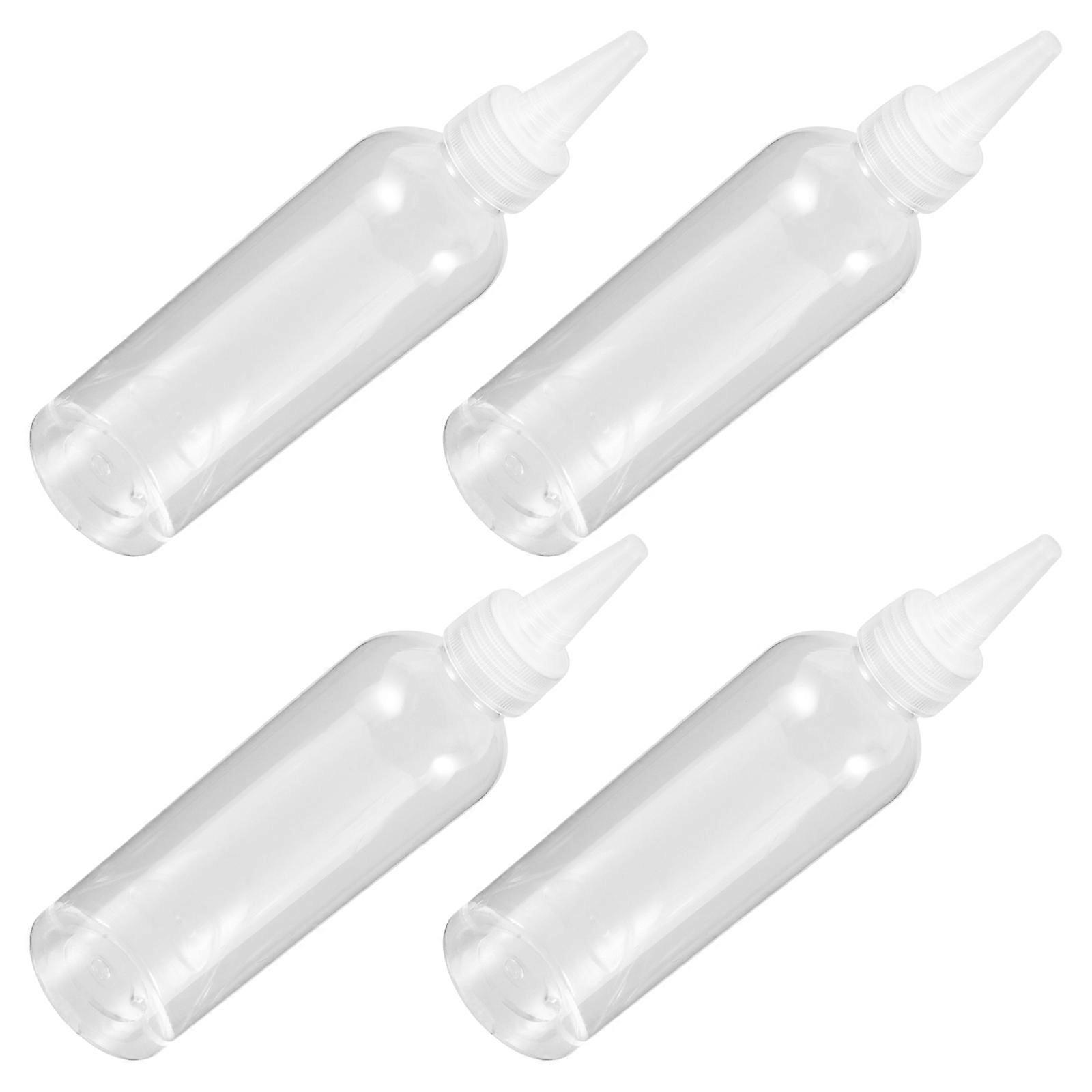 Transparent Plastic Tip Bottles for Dispensing 4Pcs Empty Glue Bottles
