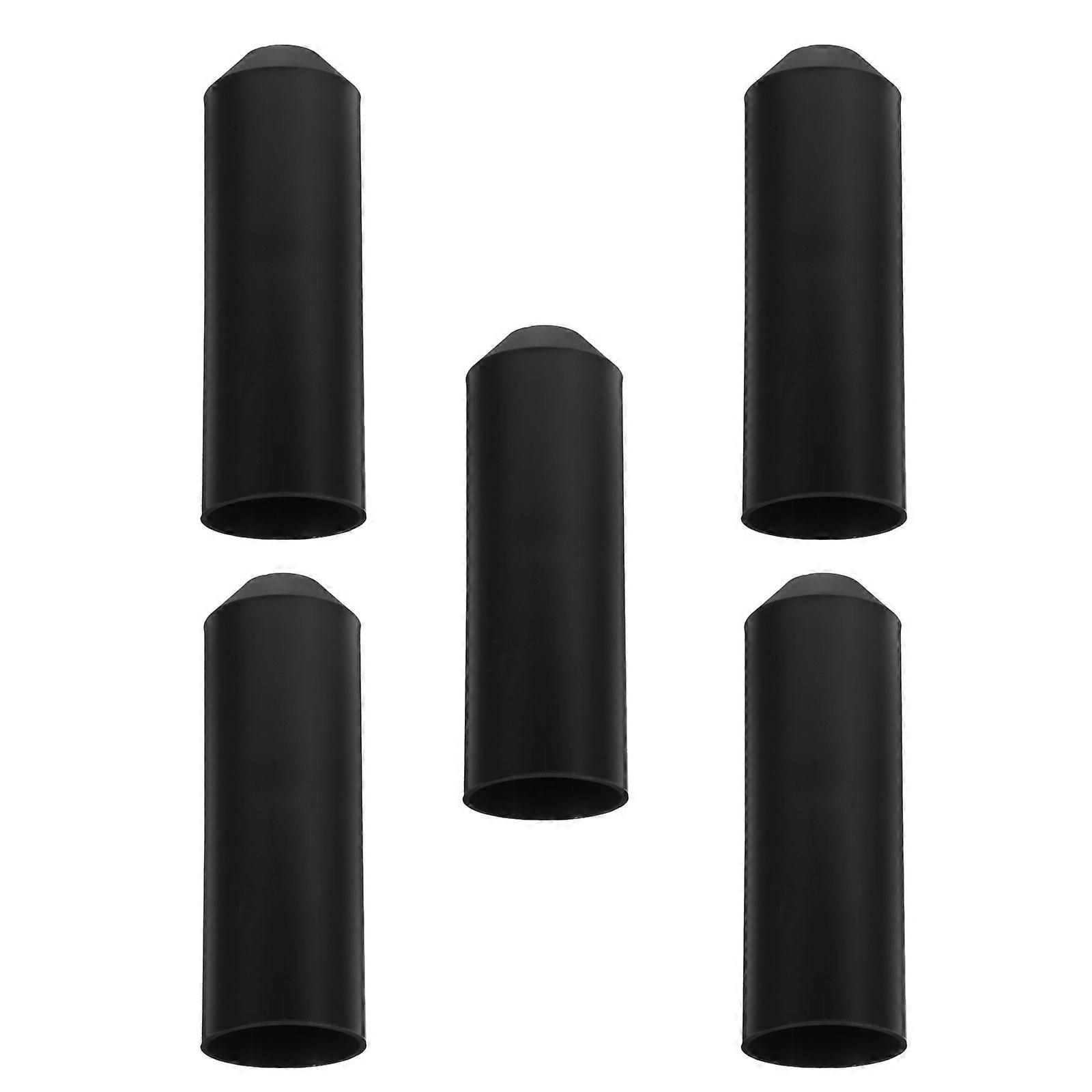Electrical Heat Shrink End Cap for Cable Seal 5Pcs Black Durable Polyethylene