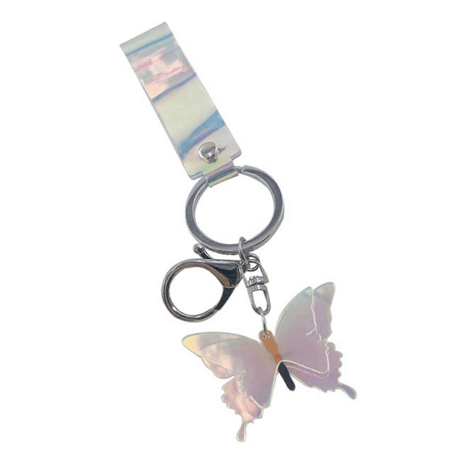 Sweet Style Butterfly Keychains Jellyfish Bag Charm Unique Keys Accessories Acrylic Material Suitable for Everyday Use