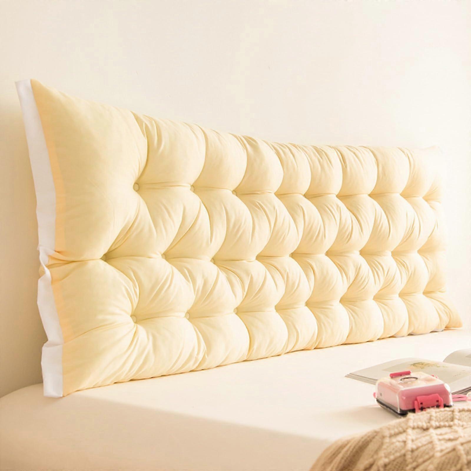 Bed Reading Pillow with Ergonomic Back Support, Large Washable Headboard Cushion for Bed and Sofa