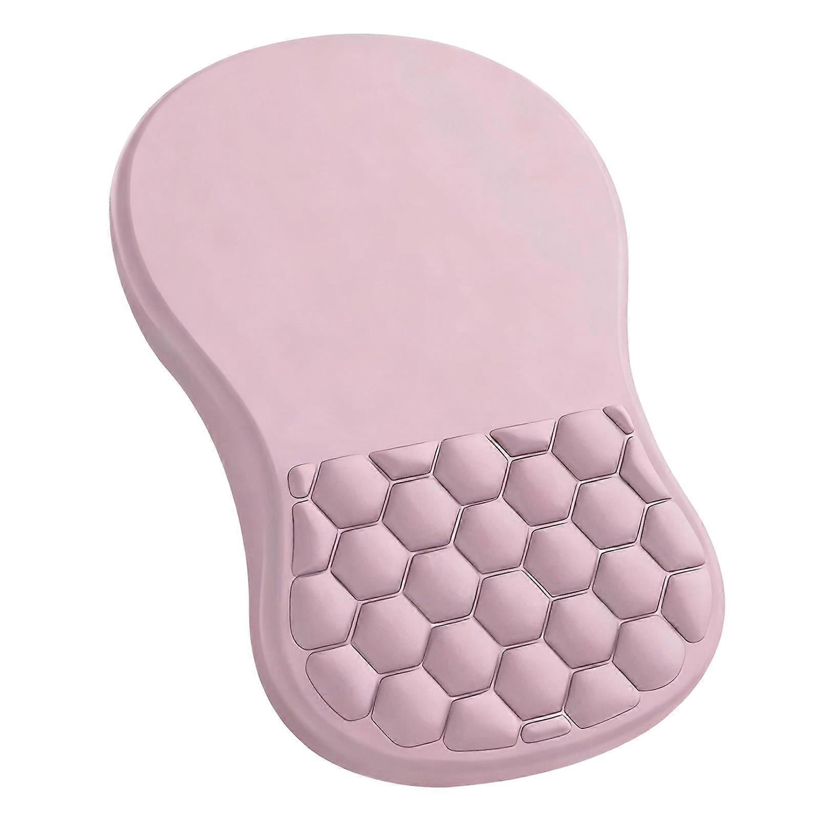 High Elastics Memory Foams Computer Mouse Pad Providing Wrist Relief Natural Alignment AntiSlip Base Massage Points Reduce Fatigue Office Home Use 