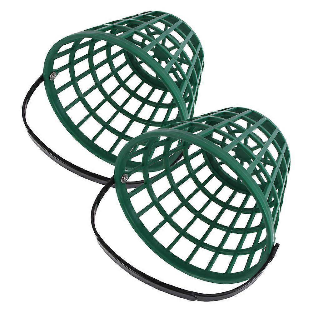 Golf Ball Basket Holder for Yard Use 2Pcs Portable Plastic Storage Containers