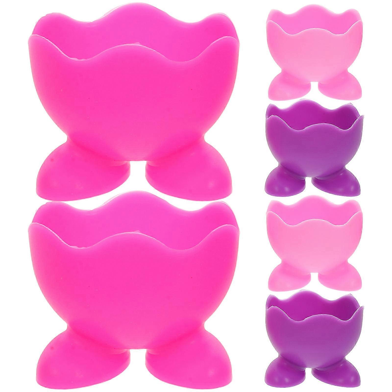 Silicone Egg Bowl Boiled Egg Holder for Breakfast Use 6Pcs Assorted Colors