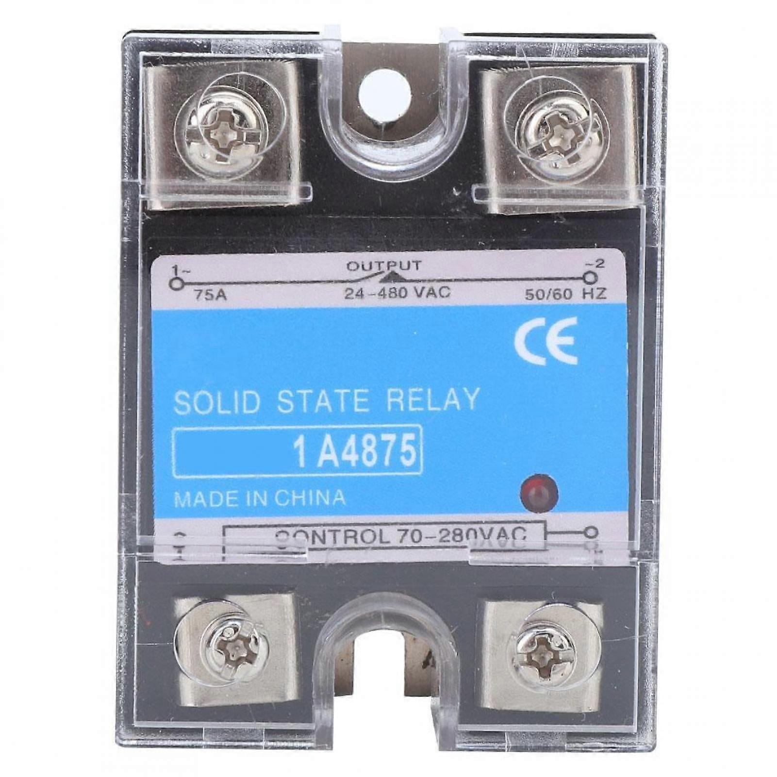 Solid State Relay BERM-1 A4875 (75A), Compatible with Computer Interface Equipment, Non-contact Switch, Easy to Install
