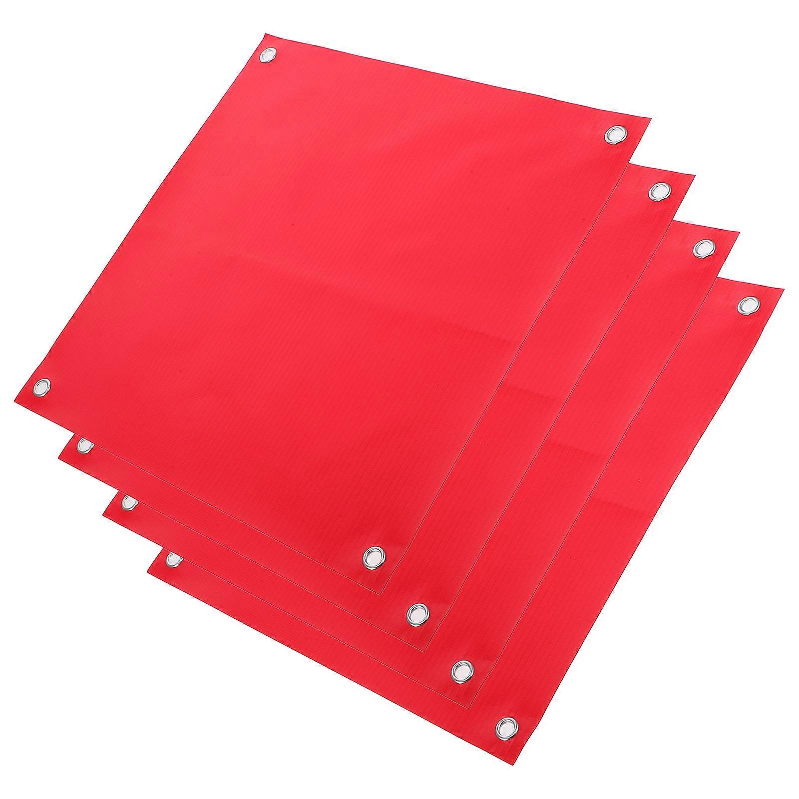 PVC Traffic Safety Flag for Warning Use 4Pcs Durable Plastic Emergency Flags