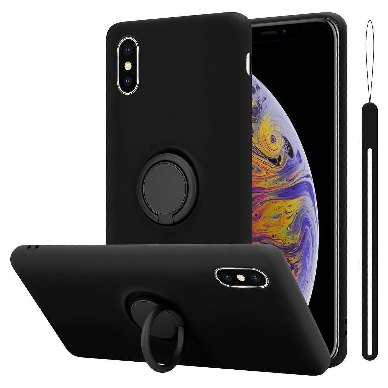 iPhone XS MAX Protective Case TPU Case - Liquid Design with Ring