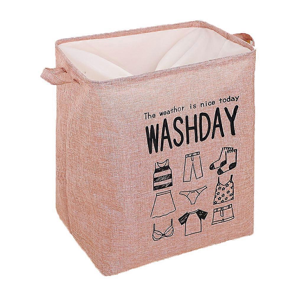 Dirty Clothes Container Foldable Cotton Linen Basket for Storage 2Pcs
