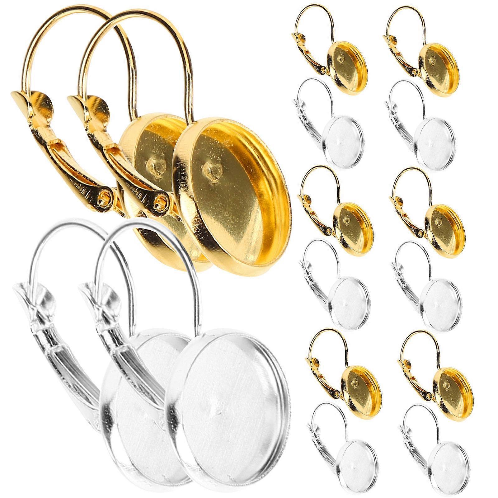 Earring Pendant Trays Bezel Base for Jewelry Making 100Pcs Assorted Color