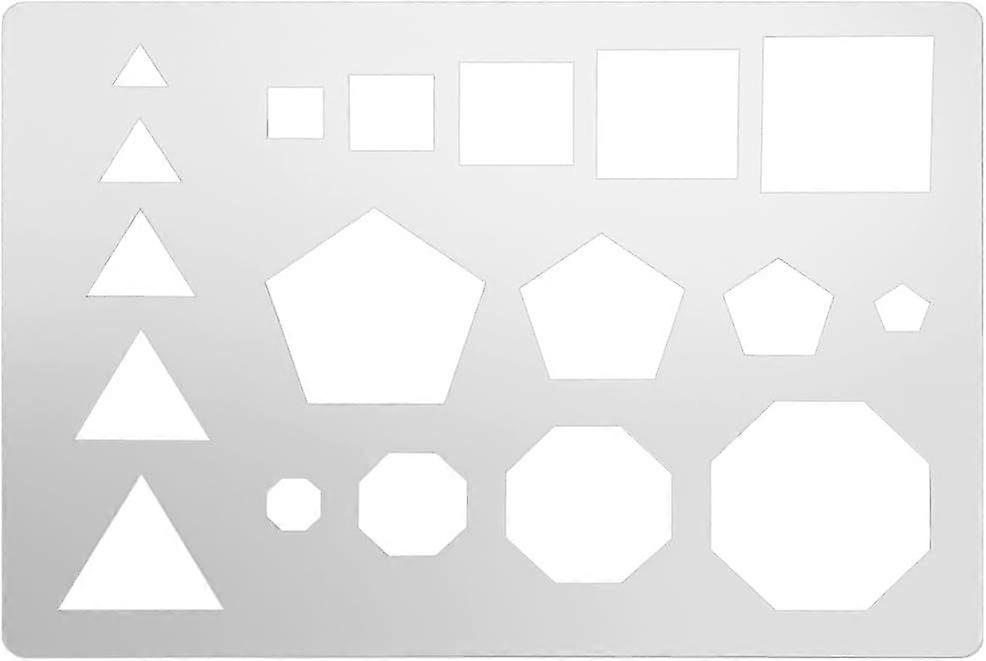 Mix Shape Metal Stencil Cutouts Cutting Stencils Triangle Round Polygon Template Stainless Steel Reusable Stencils Decorative Embossing Drawing for Br
