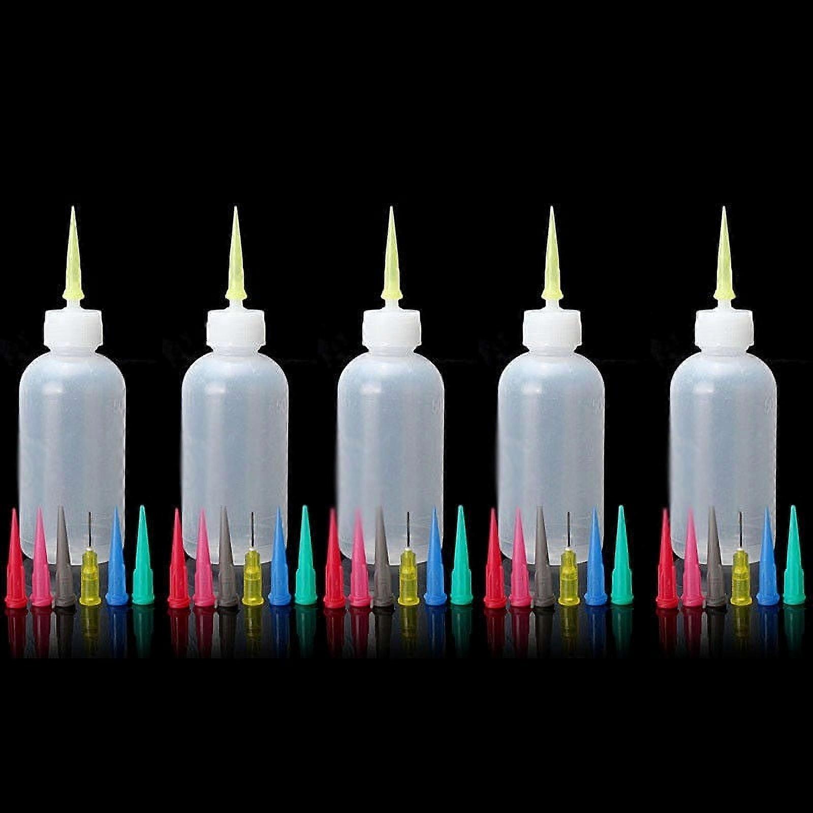 Fancy Plastic 50 ml Squeeze Bottle Condiment Dispenser with 35 Nozzles