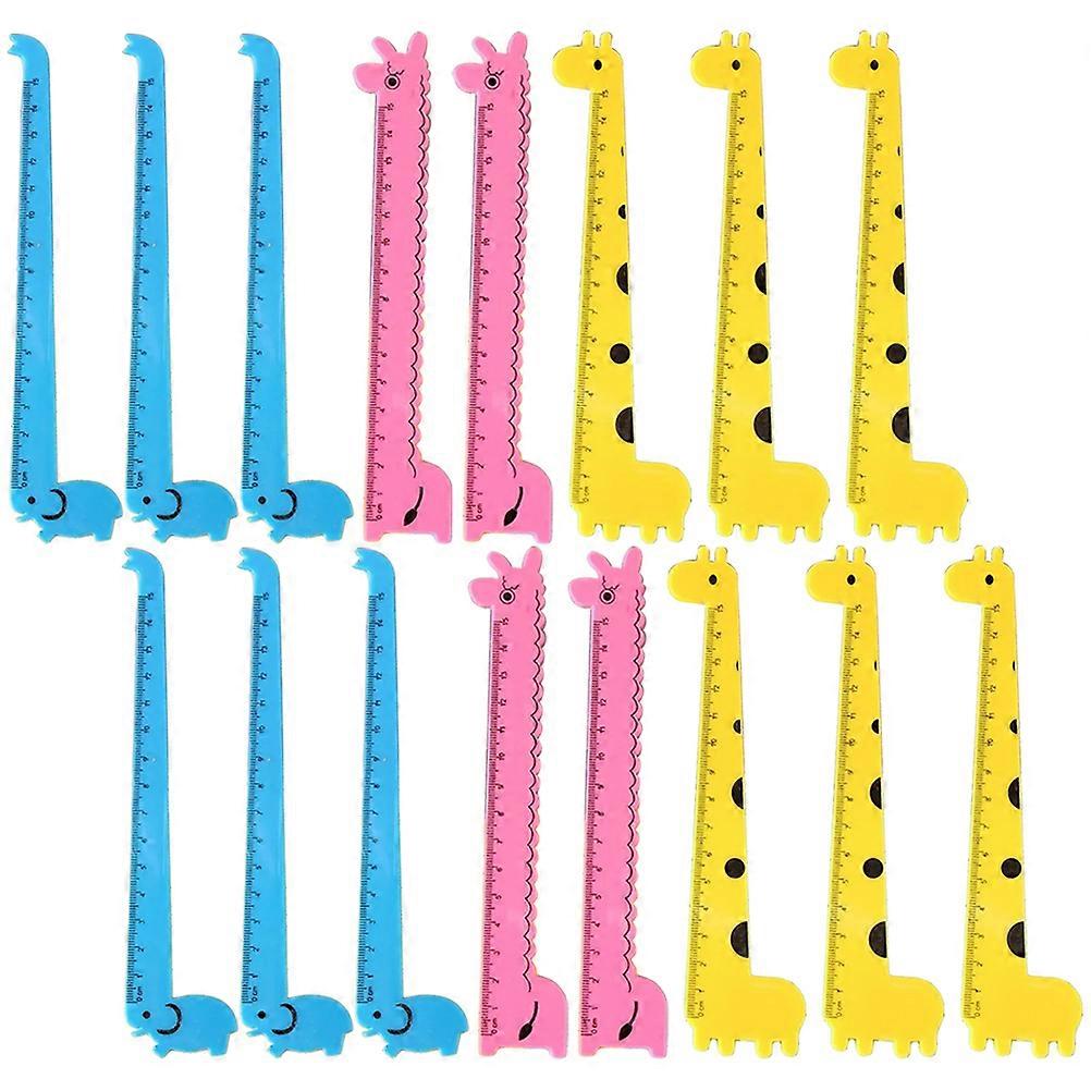 Plastic Giraffe Shape Rulers for School Use 120Pcs Assorted Colors