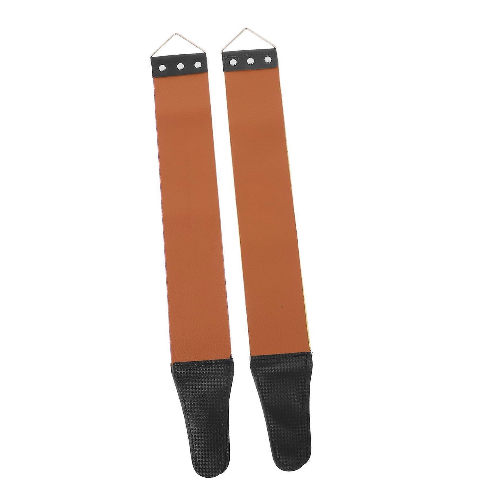 2pcs DoubleSided Leather Razor Strop for Precision Blade Maintenance and Barber Sharpening