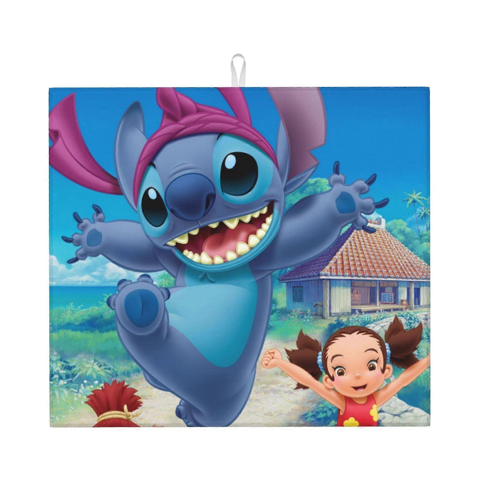 Stitch Dish Drying Mat For Kitchen Counter, Microfiber Dish Mat, Fast Absorbent Draining Pad