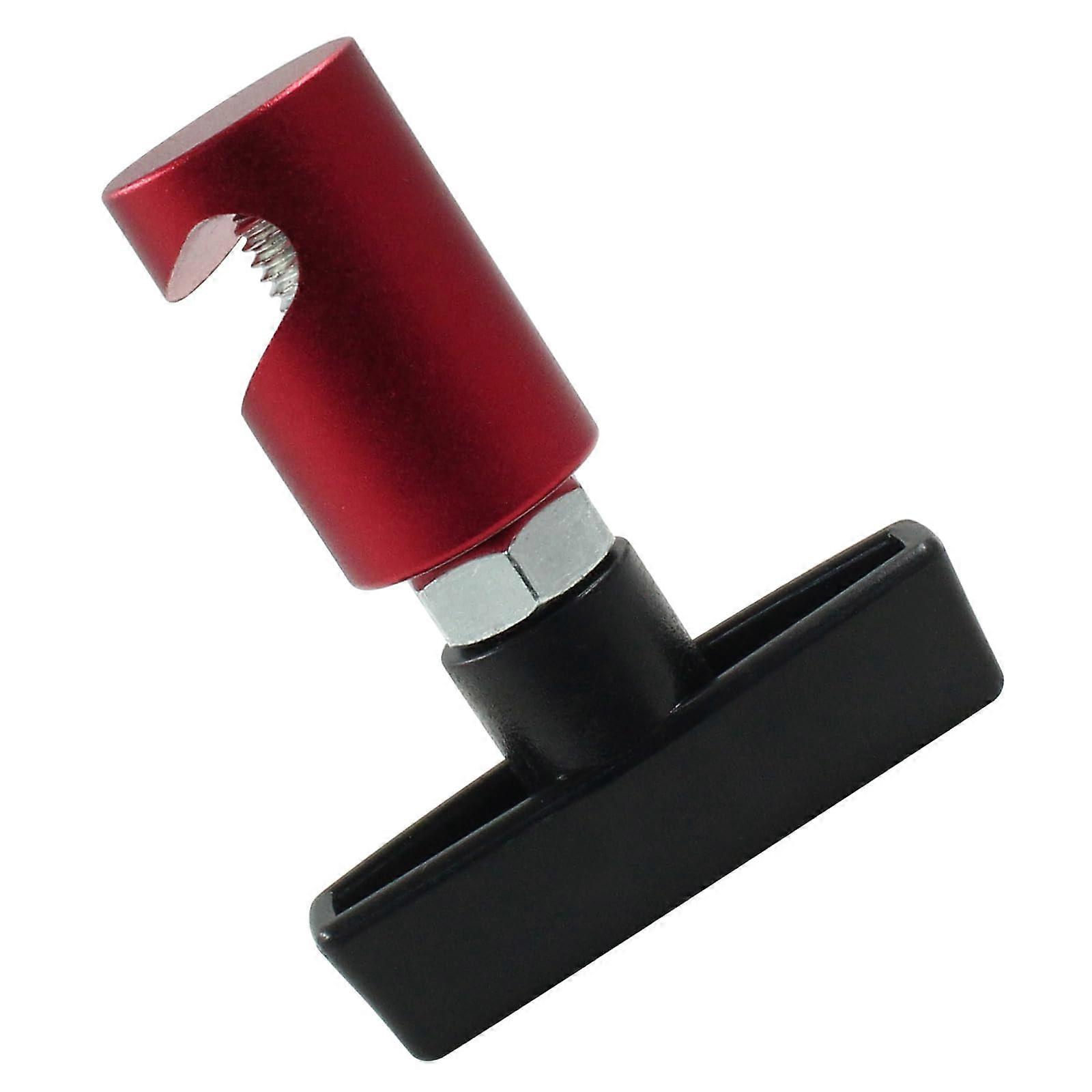 Car Hood Prop Tool Gas Strut Clamp, Universal Adjustable Aluminum Support with Secure Grip, Red