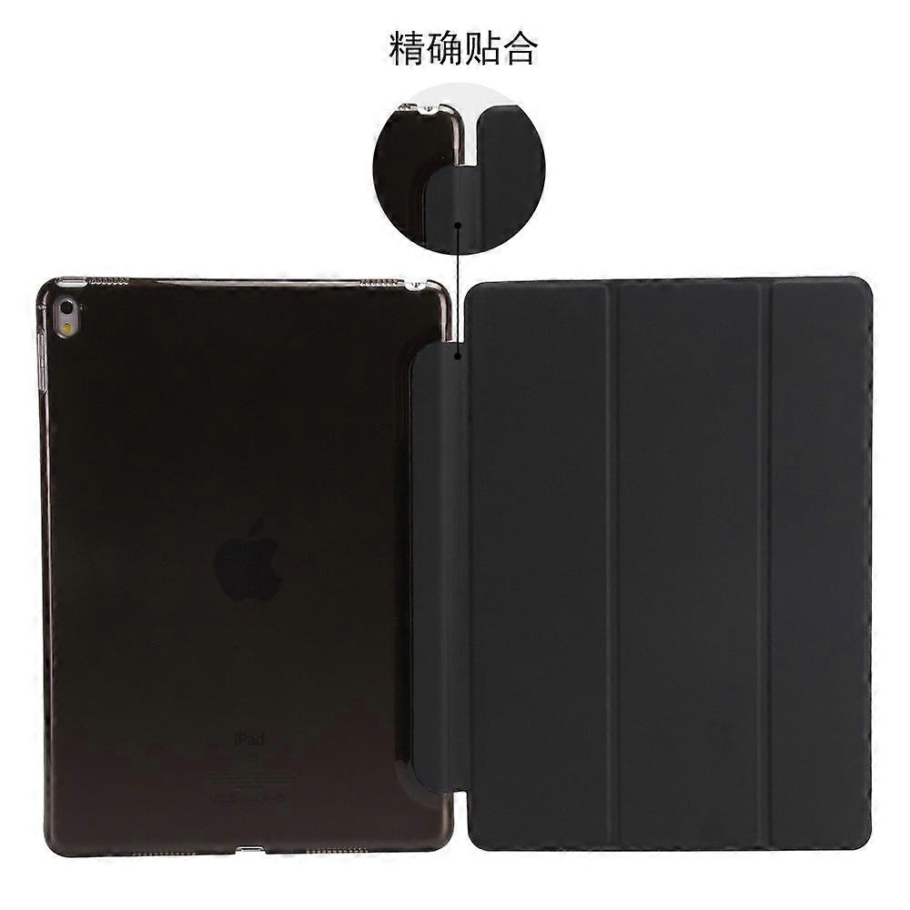 Case For Ipad 2021 10.2 Black Tri-fold Hard Matte External Sleep Leather