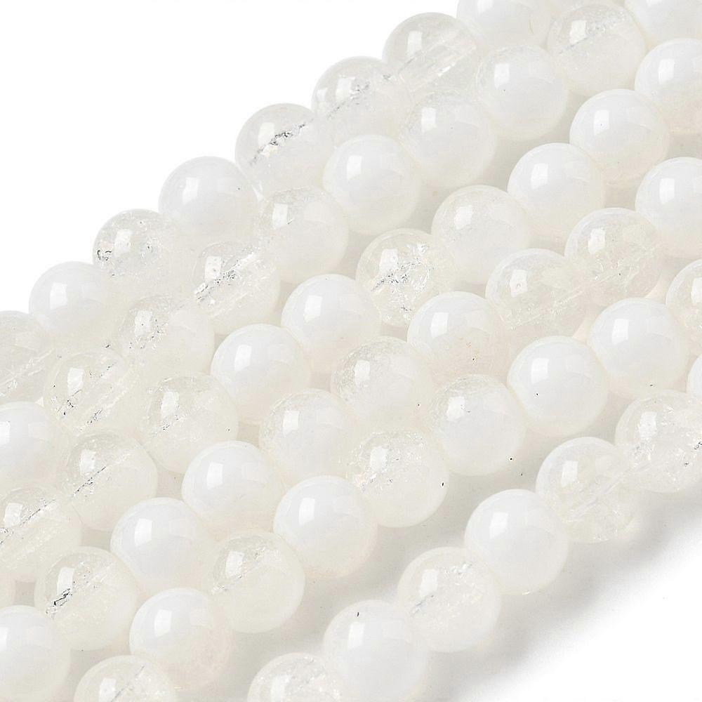 Glass Beads Rondelle Clear 6mm