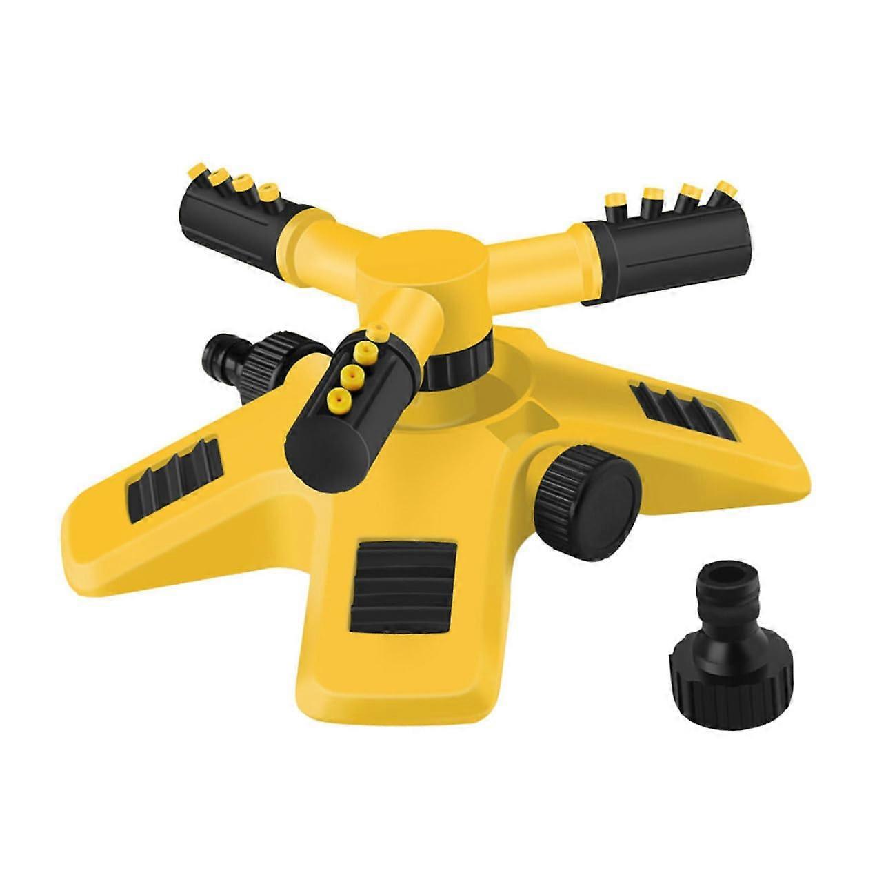 Garden Lawn Sprinkler 360° Automatic Rotation Adjustable Coverage Durable Head for Efficient Irrigation