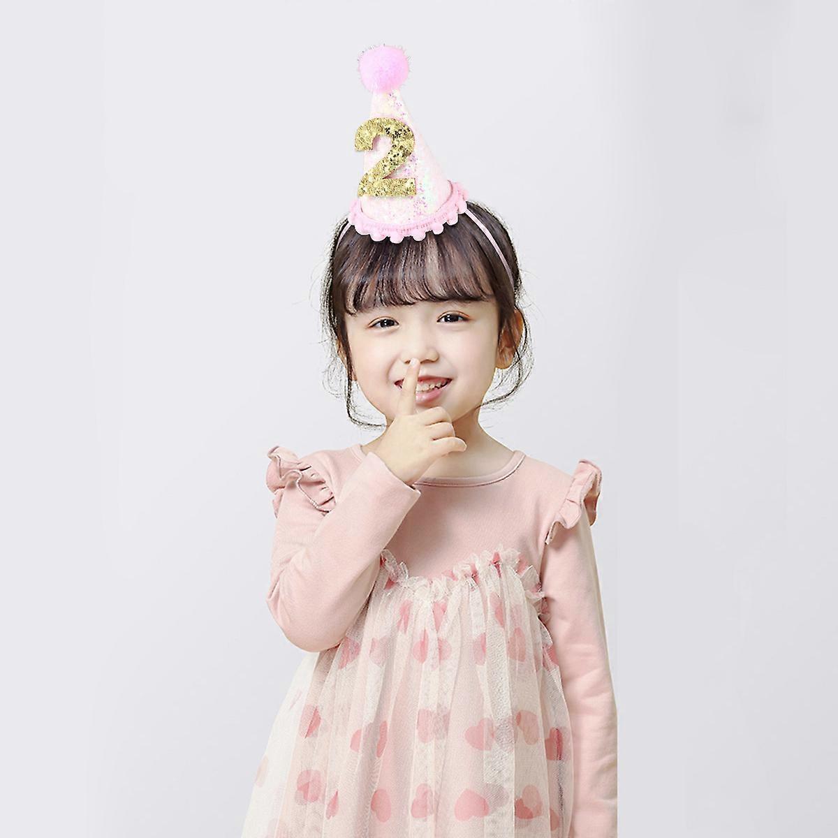 Cute Hat Birthday Accessories Pink Appearance 1Pack