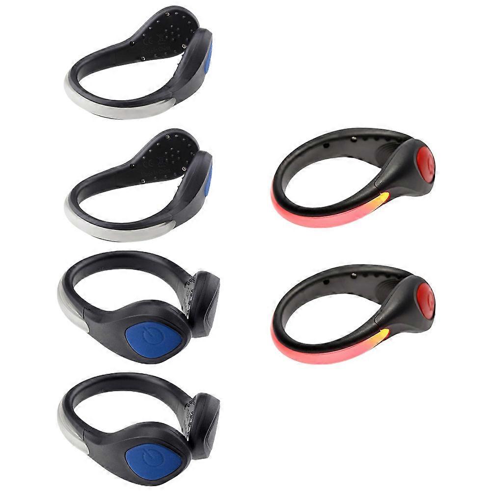 Night Running LED Safety Lights For Cyclists Rectangular 9X6Cm Visibility 6Pcs