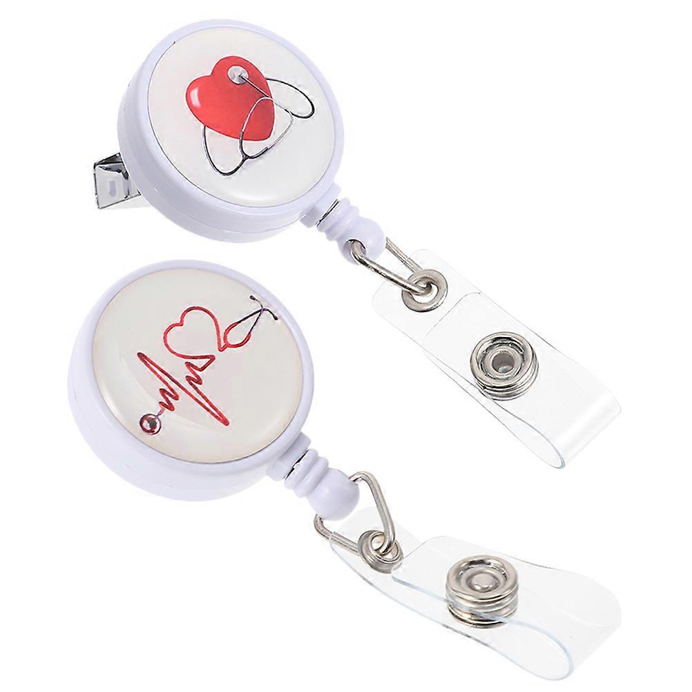 Multi-Function Nurse Badge Holders Portable Badge Clips for Daily Use 2Pcs