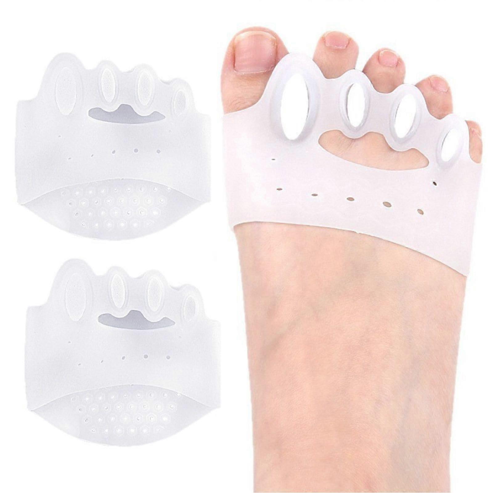 Toe Separators and Bunion Corrector 2 Pcs White Soft Gel Spacers for Pain Relief and Toe Alignment