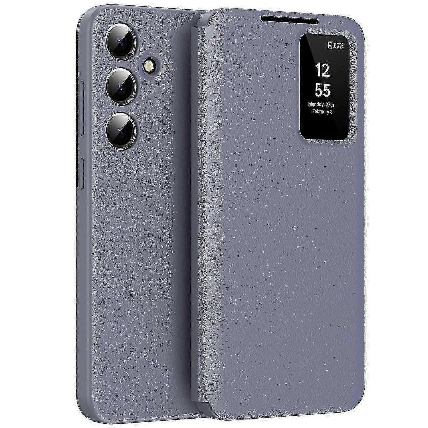 For Samsung Galaxy A56 5G Case with Card Holder Smart View Window