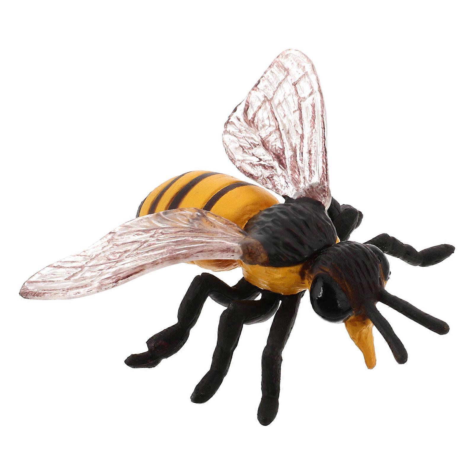 Plastic Insect Model Bee Figurine for Children Learning 5Pcs
