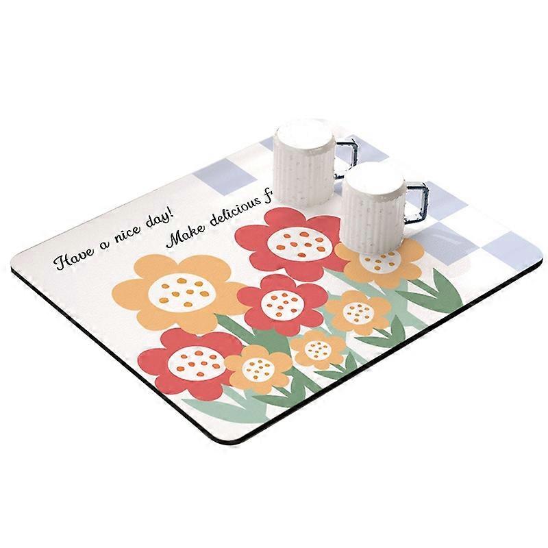 40x50cm Dish Drying Mat for Kitchen Counter,Non-Slip Absorbent Dish Drying Pad