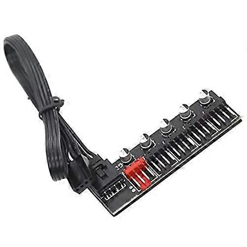 PC 5 Port PWM Fan Hub Splitter with MultiFan Speed Control and  Current Support for PC Case