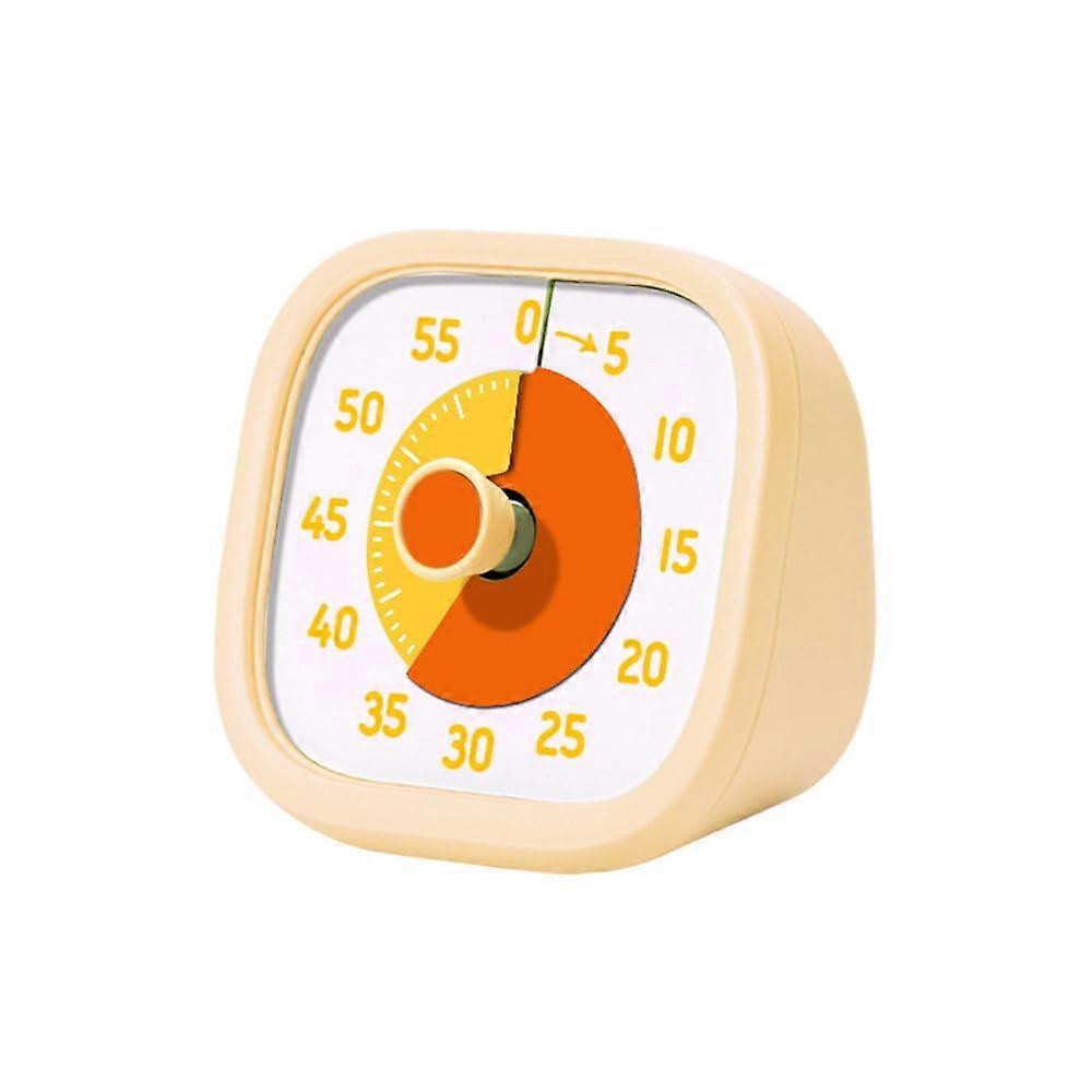 60 Minute Visual Countdown Timer with Adjustable Volume for Classroom, Kitchen, Focus Study (Orange Yellow)
