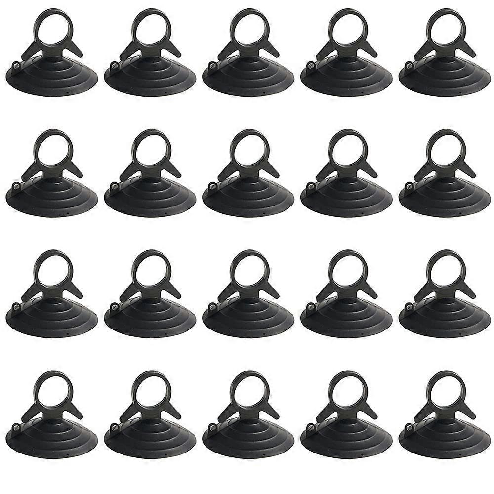 20 PCS Plastic Suction Cups PVC Hooks Strong Hold for Windows Mirrors Bathroom Kitchen 45mm