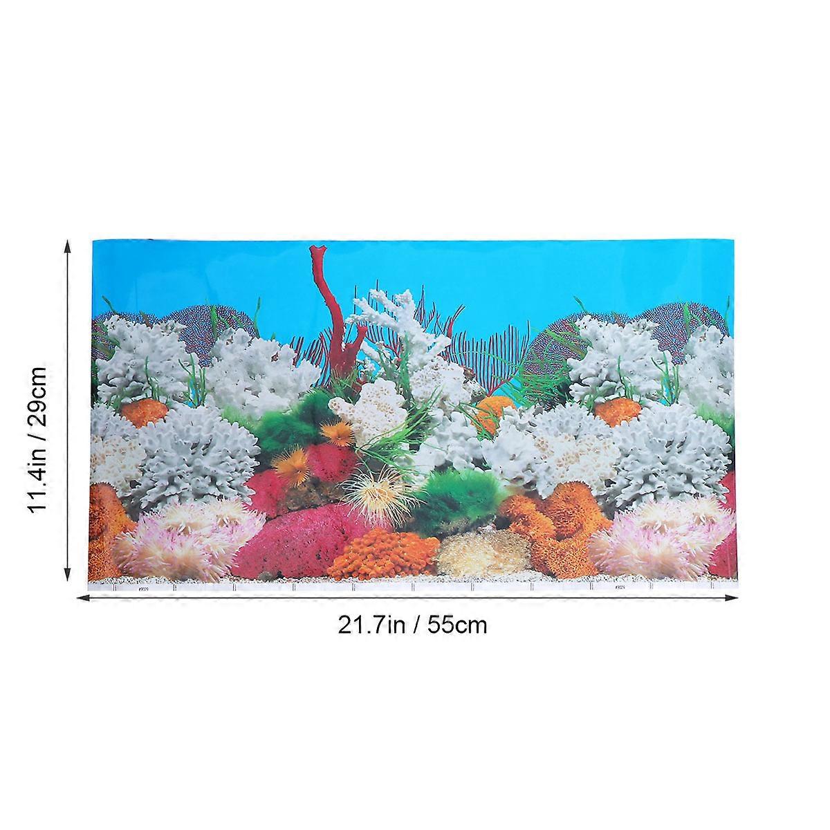 Fish Tank Background Sticker Double-Sided Decorative for Fish Tank
