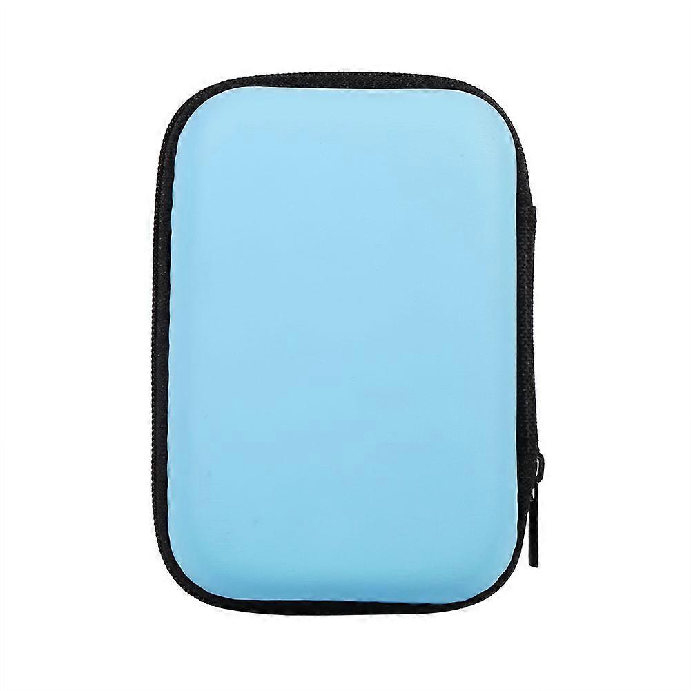 Mini Storage Bag Gadget Organizer Portable Case for Earphone U Disk Data Cable Hot (Blue)