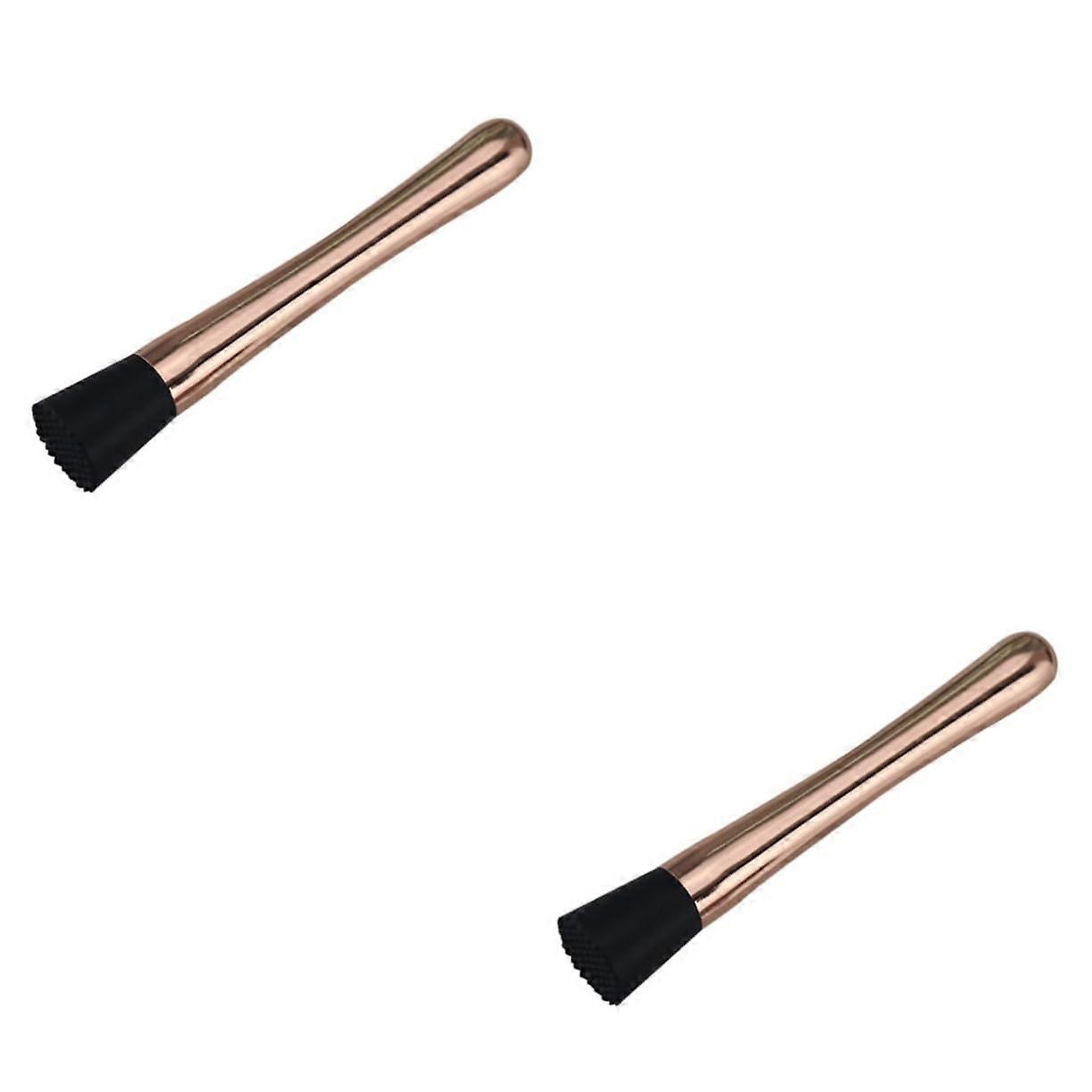 2pcs Stainless Steel Cocktail Muddler for Mojitos with Ergonomic Grip and Scratch Head
