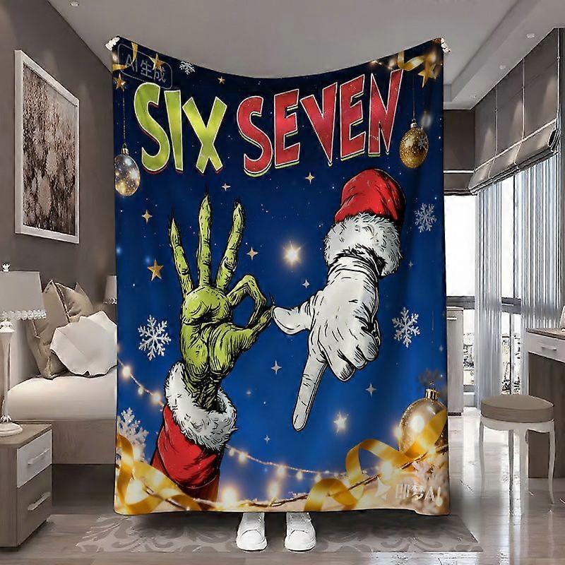 67 Christmas Joy Flannel Blanket  ExtraLarge Plush