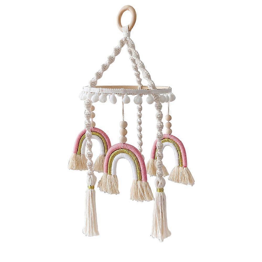 Macrame opknoping Rainbow Mobile, Rainbow wieg Mobile, kwekerij Decor