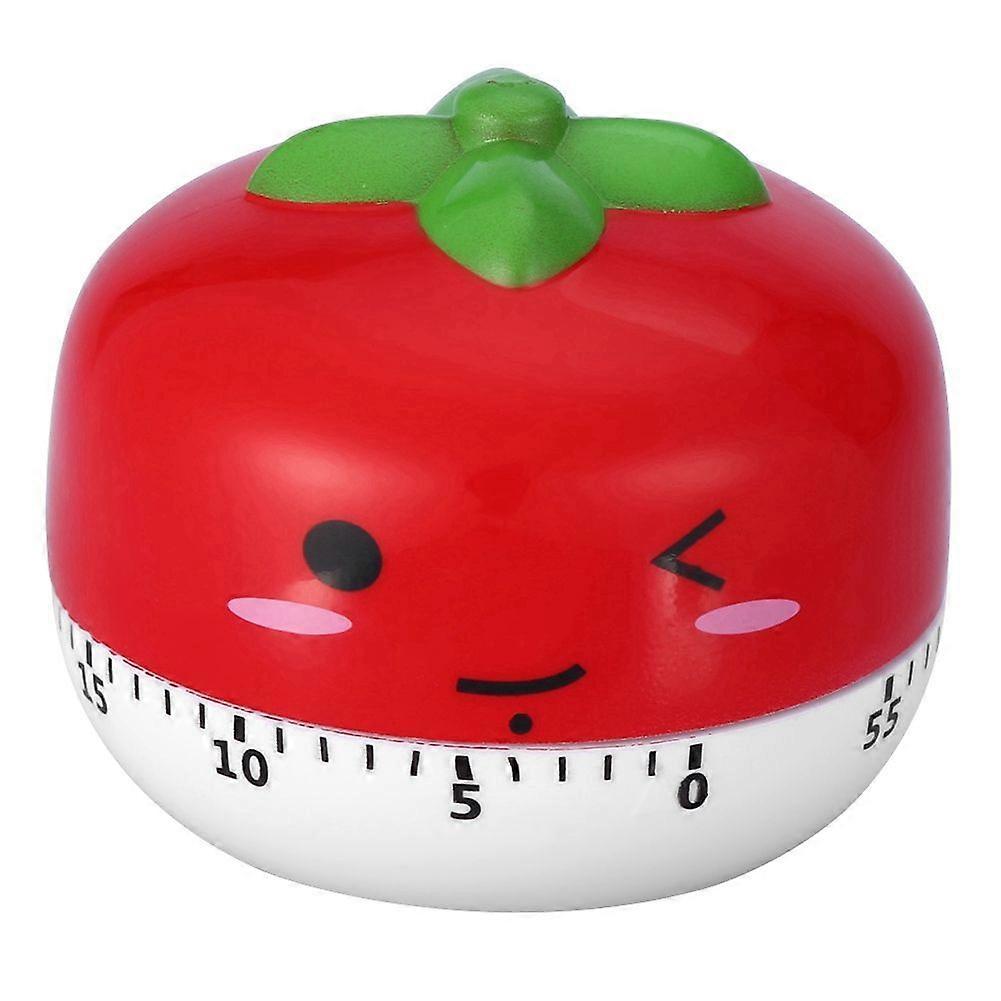 Mechanical Kitchen Timer, Manual Vegetable Shape Counter for Cooking Timing Tool (Red)