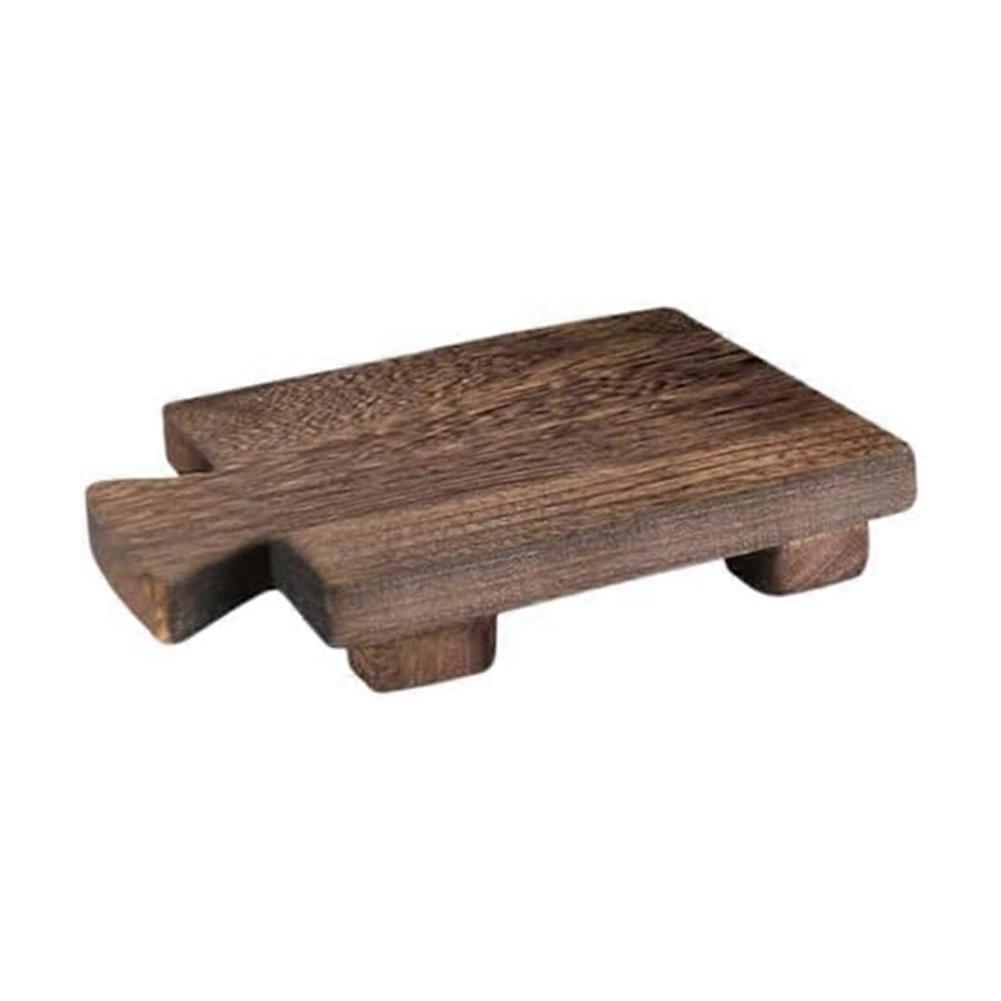 Wood Pedestal Soap Stand Rectangular Soap Riser Bathroom Soap Dish Shampoo Holder Tray
