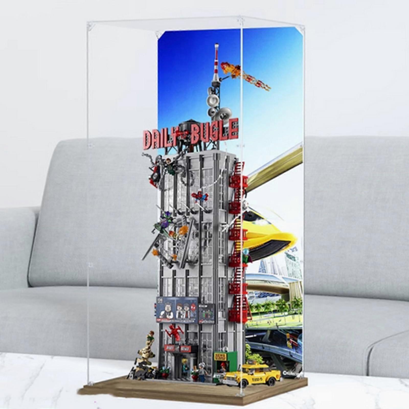 Acrylic Display Case for  76178 Daily Bugle Building, Dustproof Clear Box with  Transparency and Tool Assembly (Style 2)